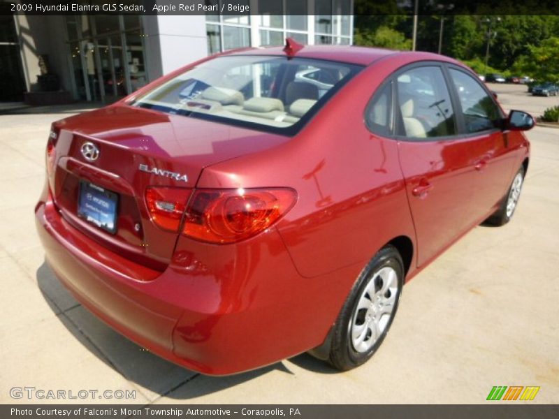 Apple Red Pearl / Beige 2009 Hyundai Elantra GLS Sedan