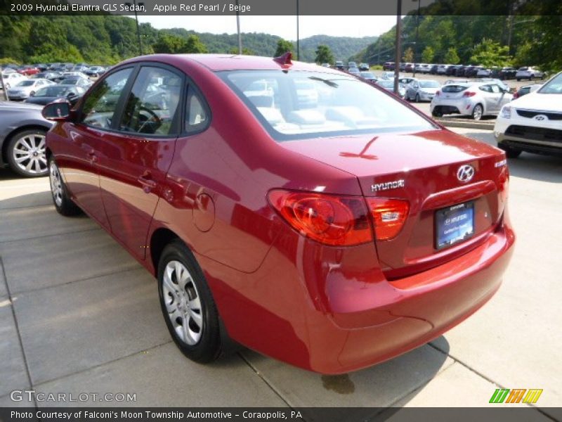 Apple Red Pearl / Beige 2009 Hyundai Elantra GLS Sedan