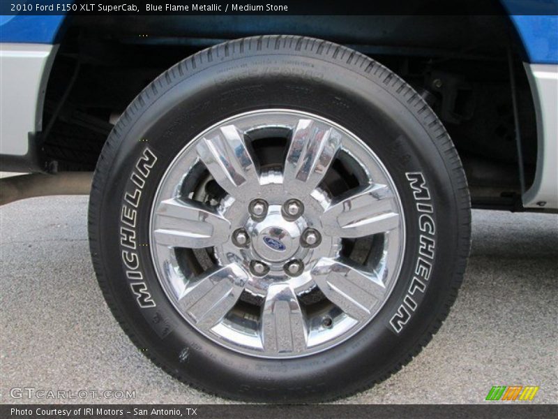 Blue Flame Metallic / Medium Stone 2010 Ford F150 XLT SuperCab