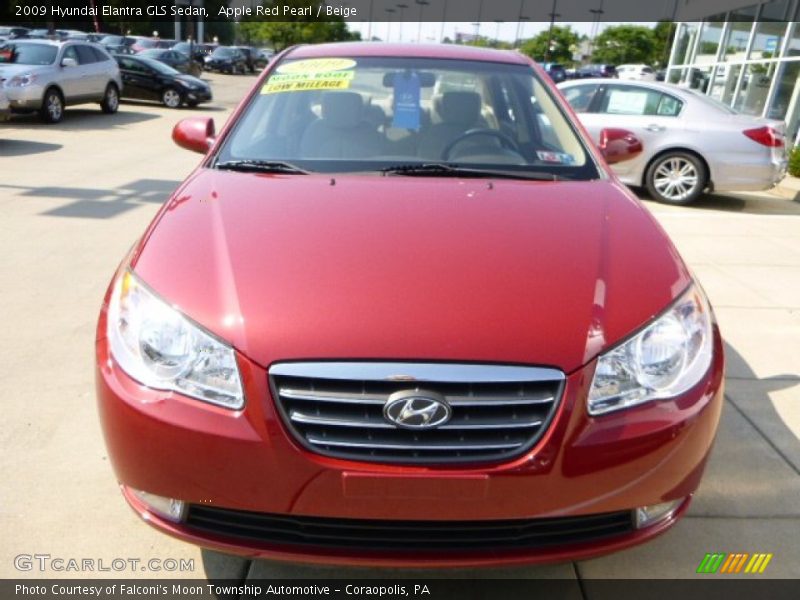 Apple Red Pearl / Beige 2009 Hyundai Elantra GLS Sedan