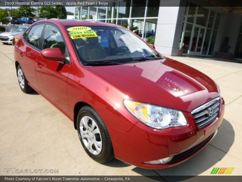 Apple Red Pearl / Beige 2009 Hyundai Elantra GLS Sedan