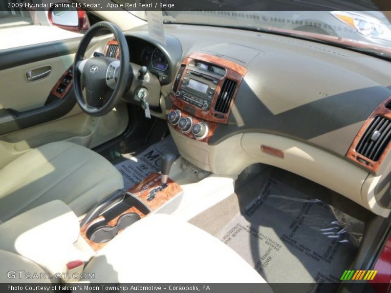 Apple Red Pearl / Beige 2009 Hyundai Elantra GLS Sedan