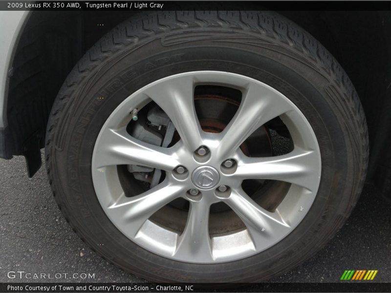 Tungsten Pearl / Light Gray 2009 Lexus RX 350 AWD