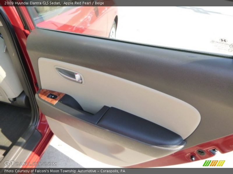 Apple Red Pearl / Beige 2009 Hyundai Elantra GLS Sedan