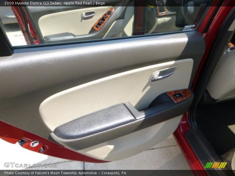 Apple Red Pearl / Beige 2009 Hyundai Elantra GLS Sedan