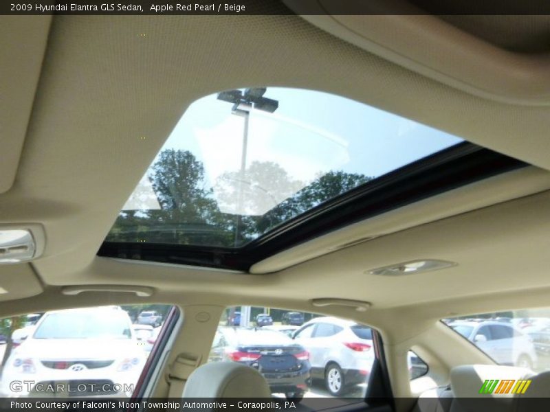 Apple Red Pearl / Beige 2009 Hyundai Elantra GLS Sedan