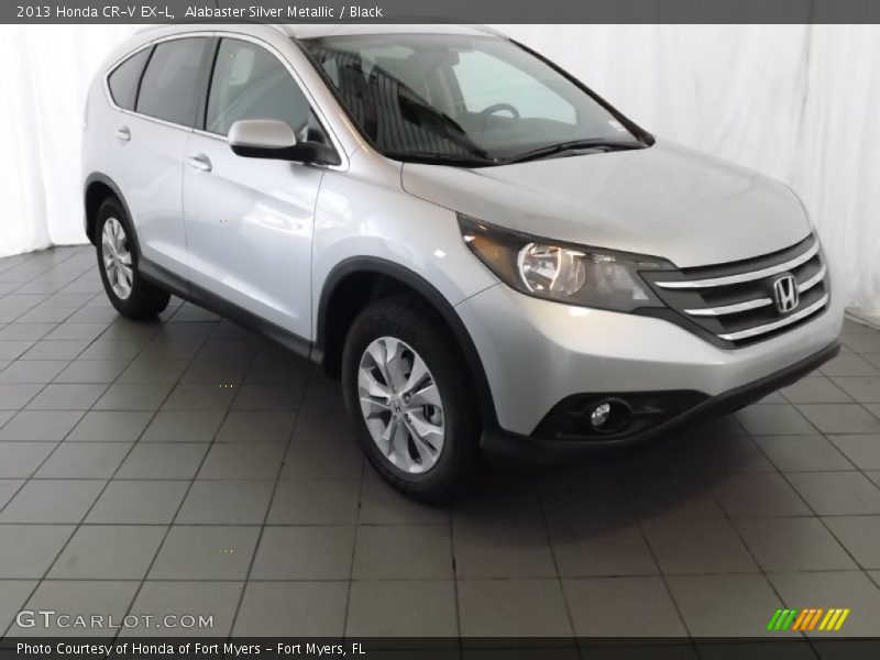 Alabaster Silver Metallic / Black 2013 Honda CR-V EX-L
