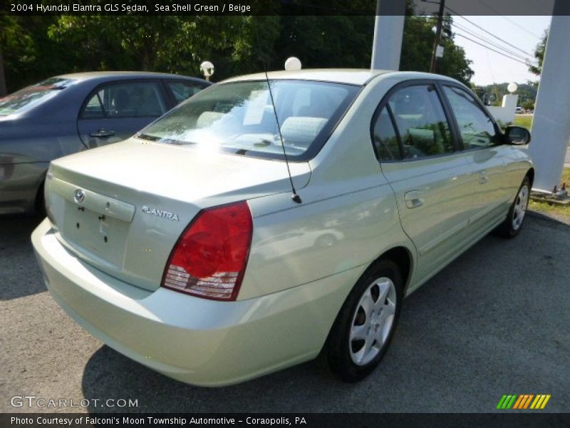 Sea Shell Green / Beige 2004 Hyundai Elantra GLS Sedan
