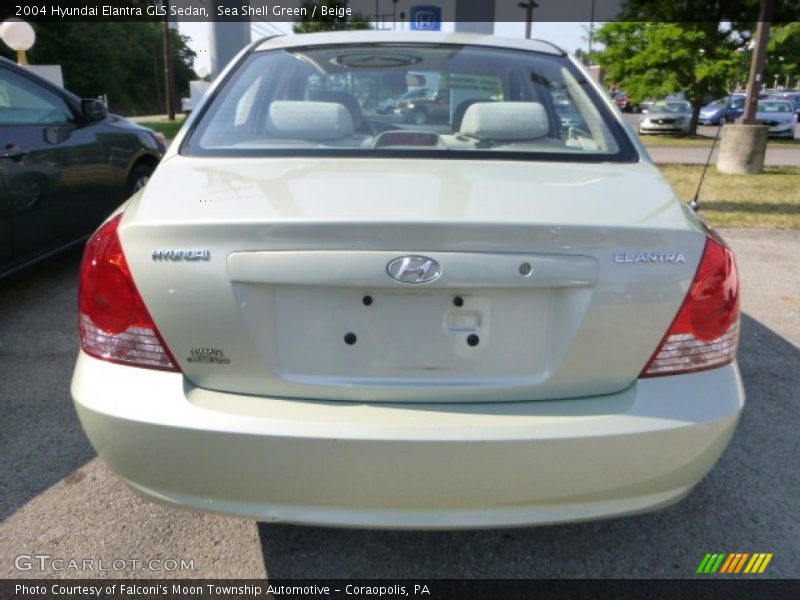 Sea Shell Green / Beige 2004 Hyundai Elantra GLS Sedan