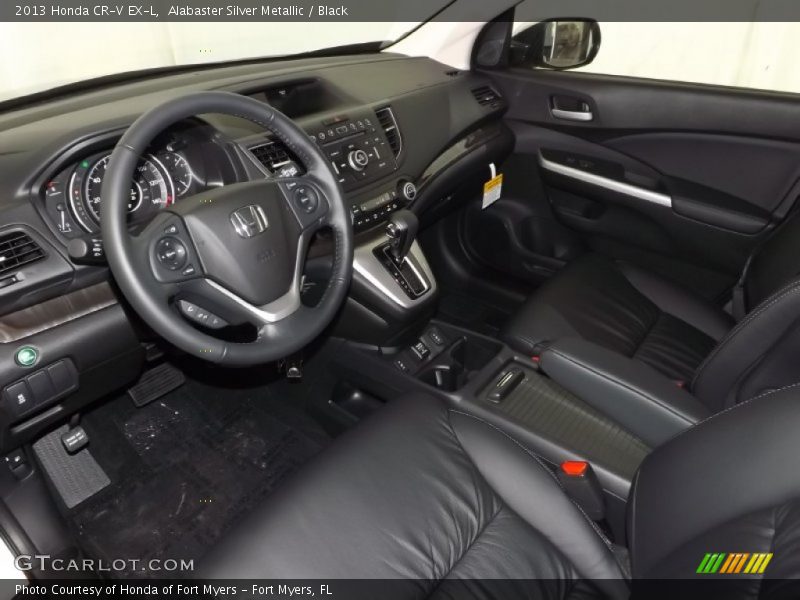 Alabaster Silver Metallic / Black 2013 Honda CR-V EX-L