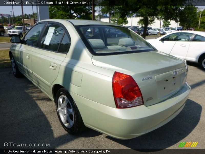 Sea Shell Green / Beige 2004 Hyundai Elantra GLS Sedan