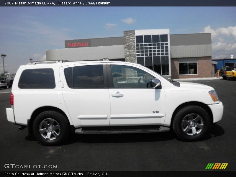 Blizzard White / Steel/Titanium 2007 Nissan Armada LE 4x4