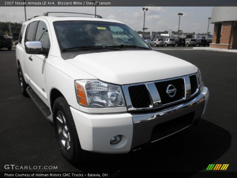 Blizzard White / Steel/Titanium 2007 Nissan Armada LE 4x4