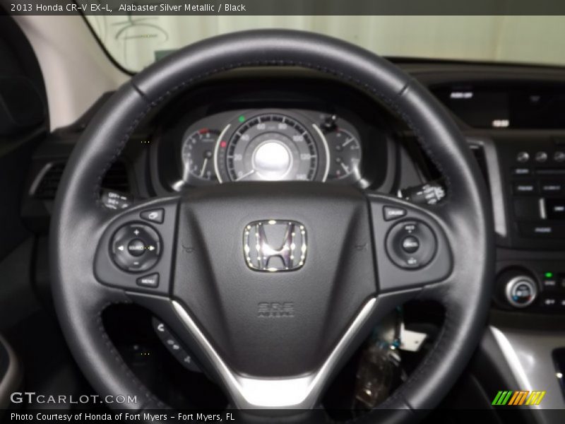 Alabaster Silver Metallic / Black 2013 Honda CR-V EX-L