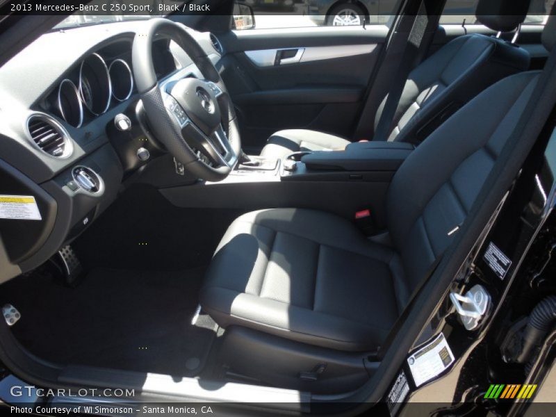 Black / Black 2013 Mercedes-Benz C 250 Sport
