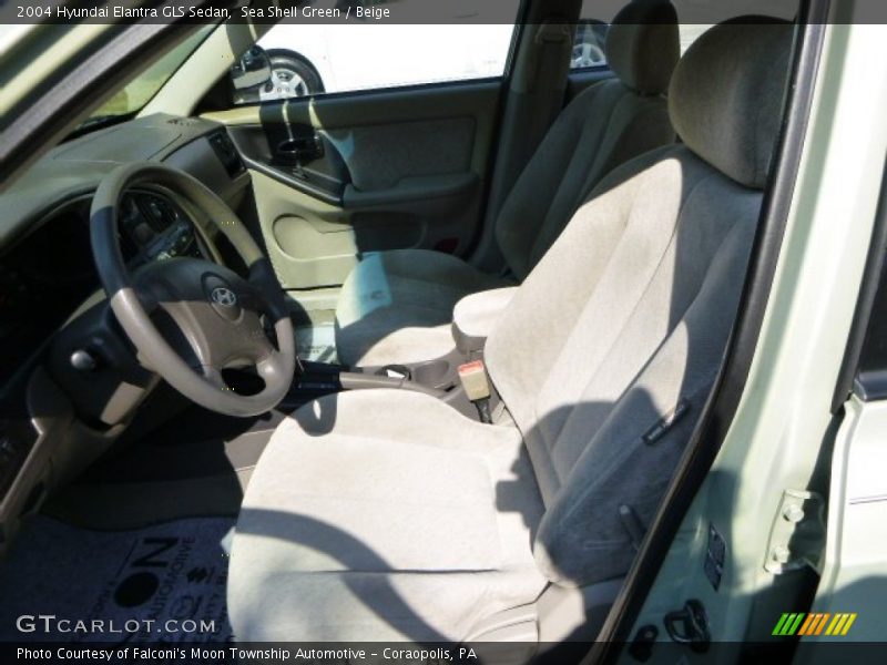 Sea Shell Green / Beige 2004 Hyundai Elantra GLS Sedan
