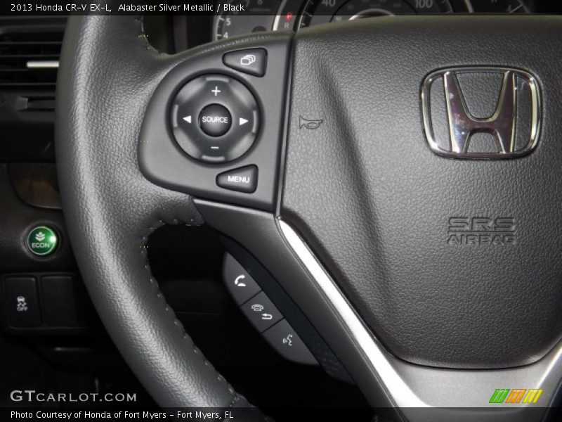 Alabaster Silver Metallic / Black 2013 Honda CR-V EX-L