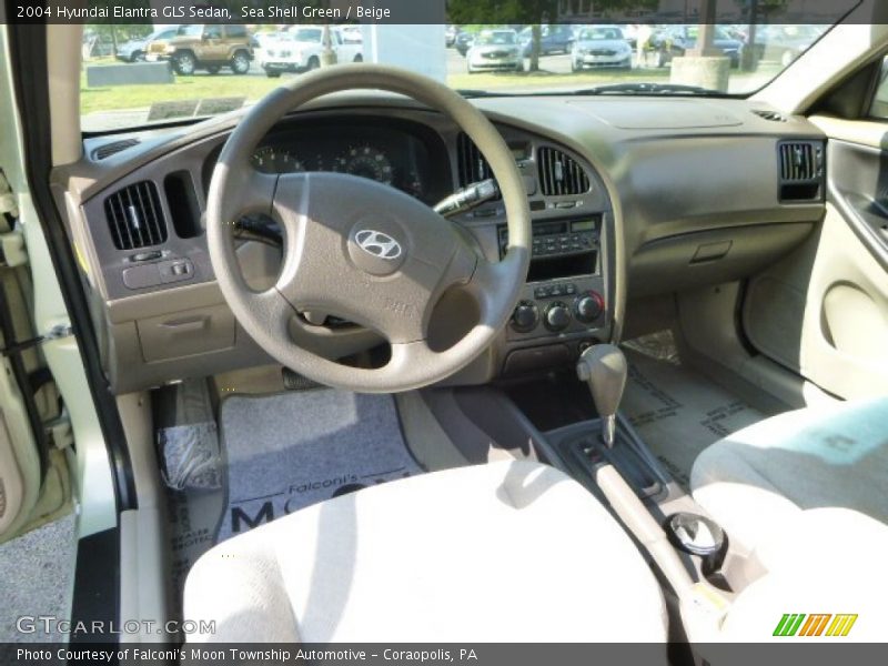 Sea Shell Green / Beige 2004 Hyundai Elantra GLS Sedan