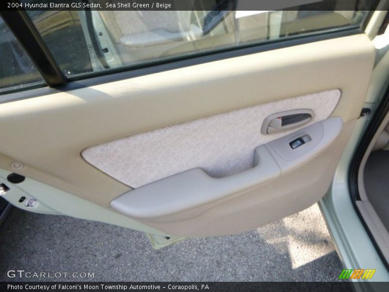 Sea Shell Green / Beige 2004 Hyundai Elantra GLS Sedan