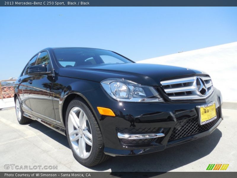 Black / Black 2013 Mercedes-Benz C 250 Sport