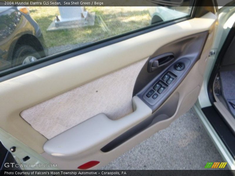 Sea Shell Green / Beige 2004 Hyundai Elantra GLS Sedan