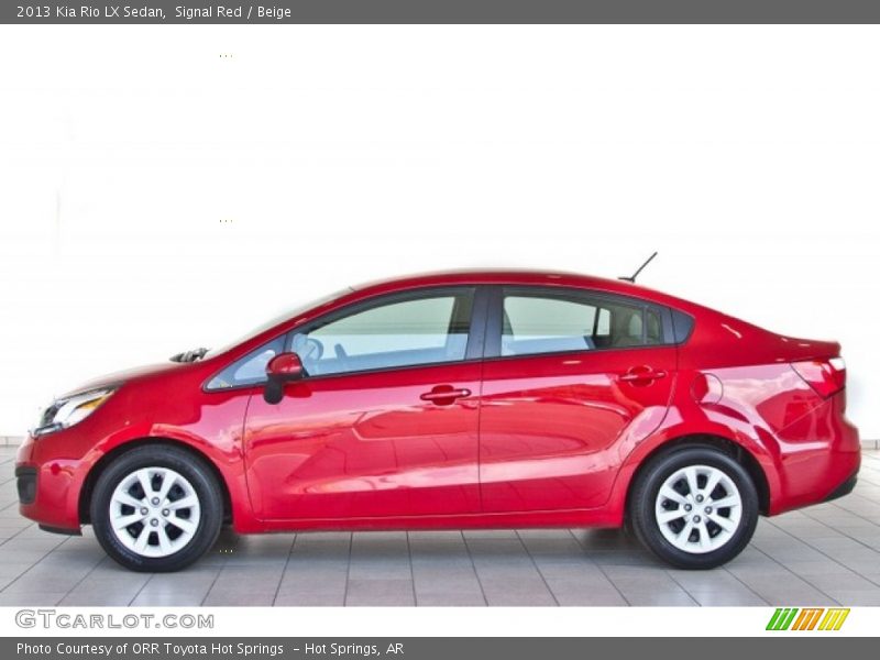 Signal Red / Beige 2013 Kia Rio LX Sedan