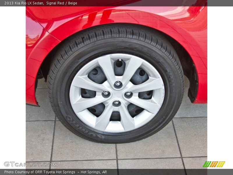 Signal Red / Beige 2013 Kia Rio LX Sedan