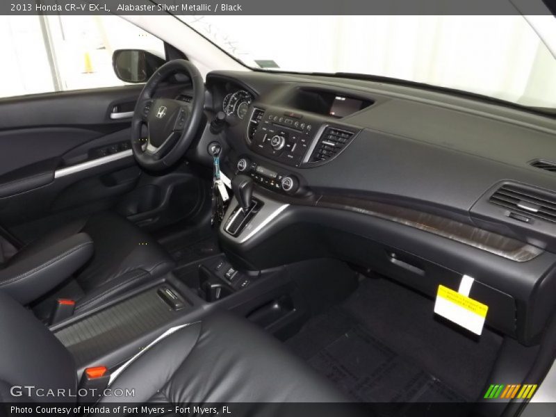 Alabaster Silver Metallic / Black 2013 Honda CR-V EX-L