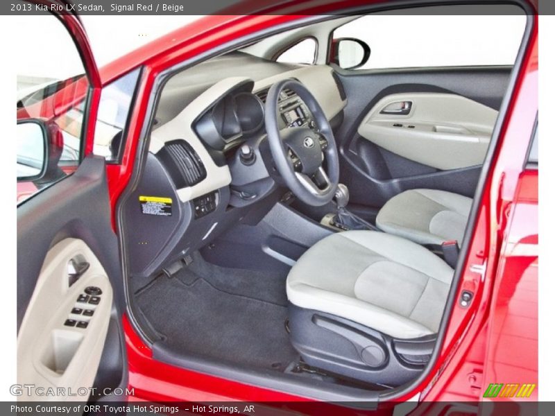 Signal Red / Beige 2013 Kia Rio LX Sedan