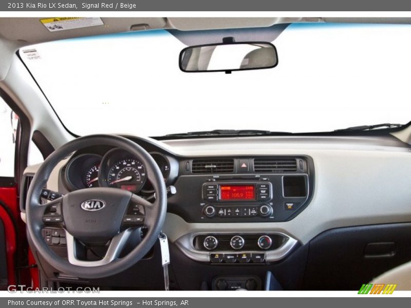 Signal Red / Beige 2013 Kia Rio LX Sedan