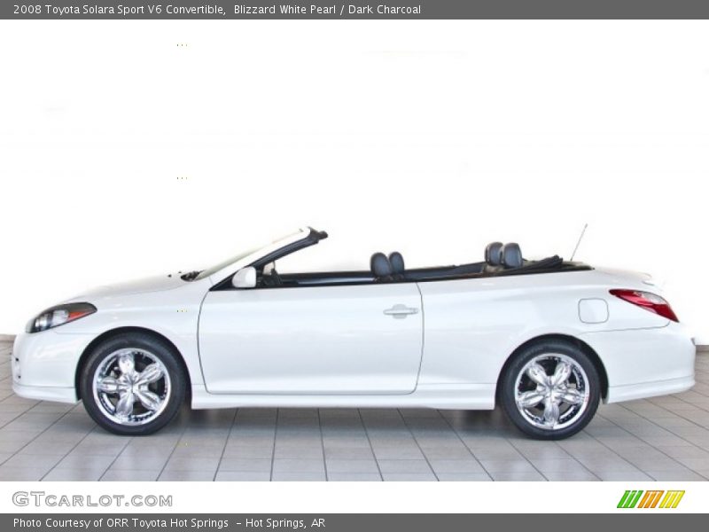 Blizzard White Pearl / Dark Charcoal 2008 Toyota Solara Sport V6 Convertible