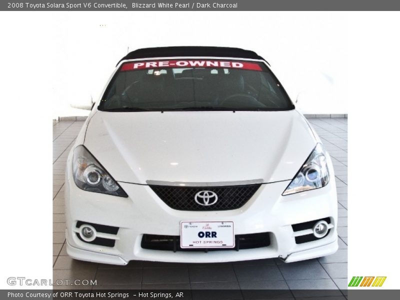 Blizzard White Pearl / Dark Charcoal 2008 Toyota Solara Sport V6 Convertible