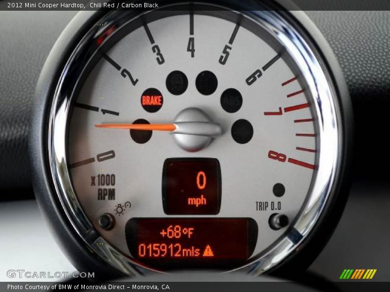 Chili Red / Carbon Black 2012 Mini Cooper Hardtop