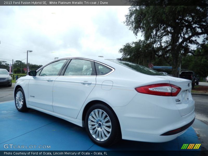 White Platinum Metallic Tri-coat / Dune 2013 Ford Fusion Hybrid SE