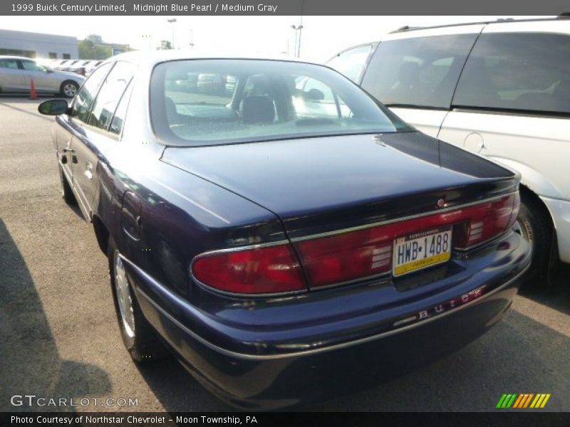 Midnight Blue Pearl / Medium Gray 1999 Buick Century Limited