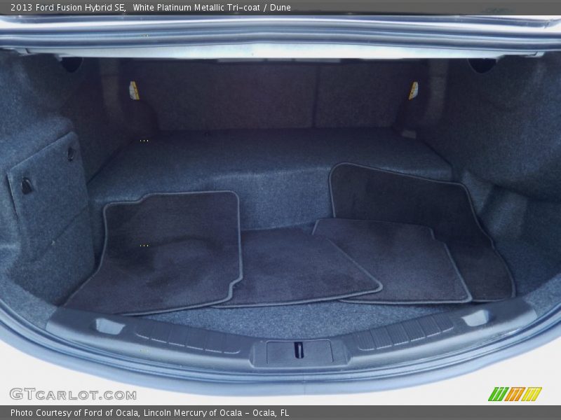 White Platinum Metallic Tri-coat / Dune 2013 Ford Fusion Hybrid SE