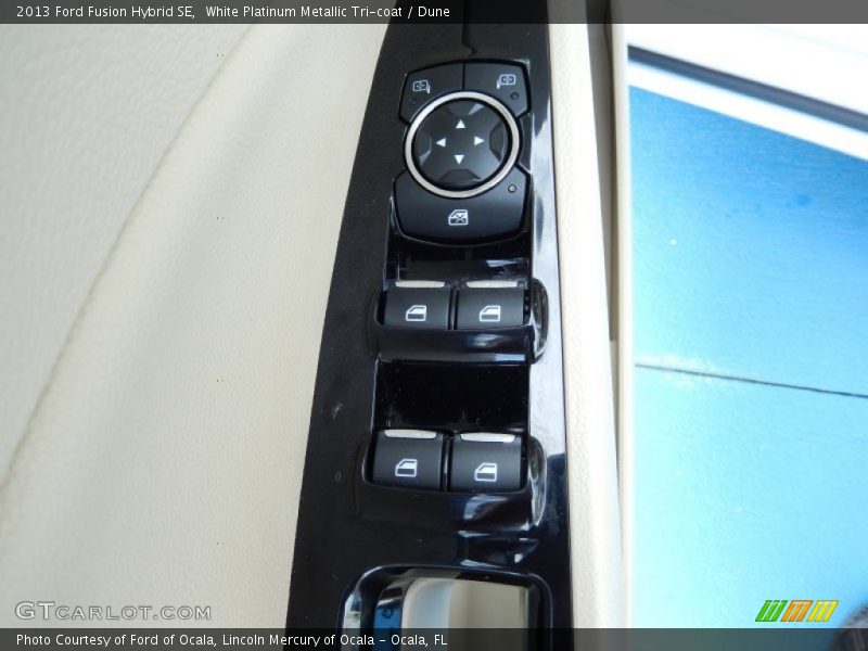 White Platinum Metallic Tri-coat / Dune 2013 Ford Fusion Hybrid SE