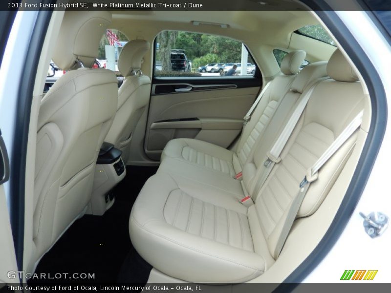 White Platinum Metallic Tri-coat / Dune 2013 Ford Fusion Hybrid SE