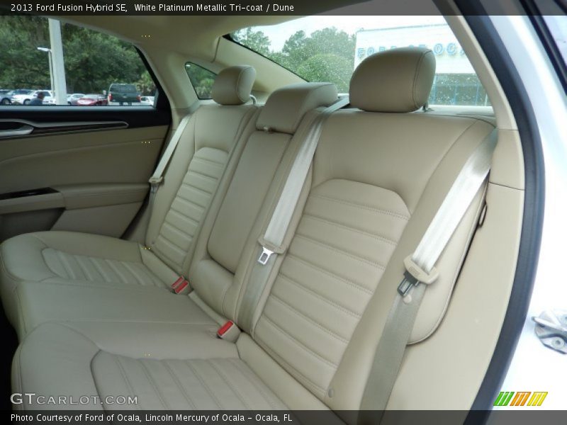 White Platinum Metallic Tri-coat / Dune 2013 Ford Fusion Hybrid SE