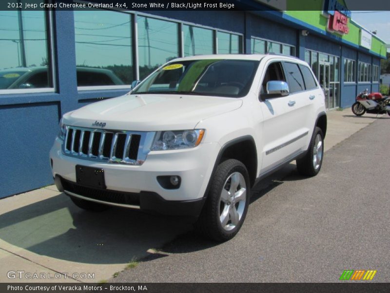 Stone White / Black/Light Frost Beige 2012 Jeep Grand Cherokee Overland 4x4