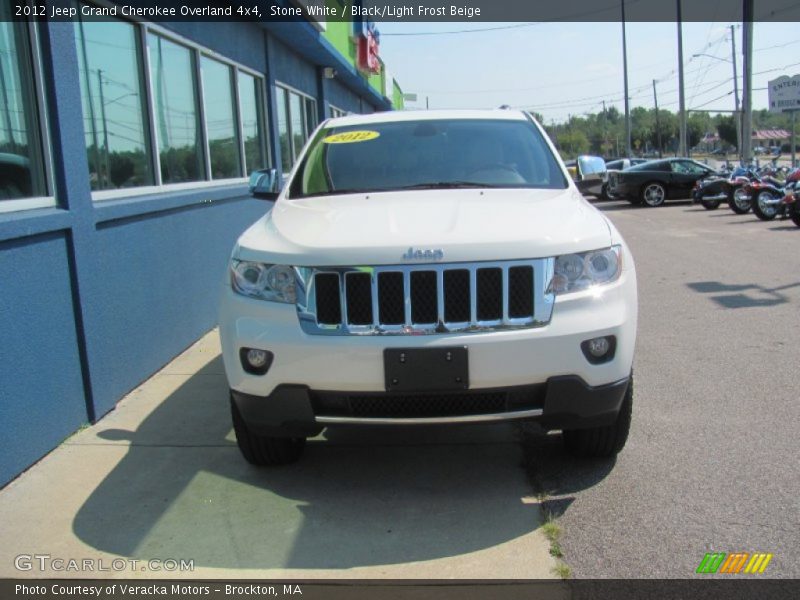 Stone White / Black/Light Frost Beige 2012 Jeep Grand Cherokee Overland 4x4