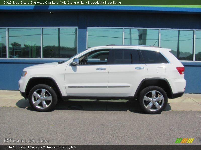 Stone White / Black/Light Frost Beige 2012 Jeep Grand Cherokee Overland 4x4