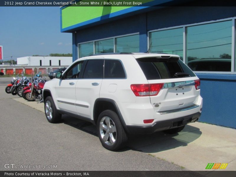 Stone White / Black/Light Frost Beige 2012 Jeep Grand Cherokee Overland 4x4