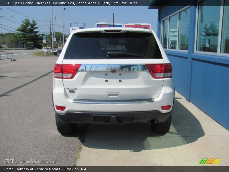 Stone White / Black/Light Frost Beige 2012 Jeep Grand Cherokee Overland 4x4