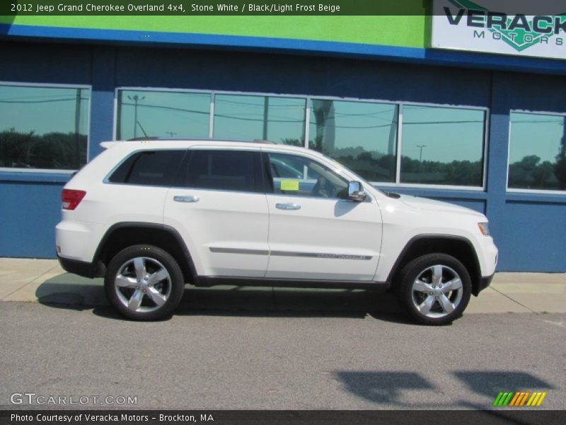 Stone White / Black/Light Frost Beige 2012 Jeep Grand Cherokee Overland 4x4