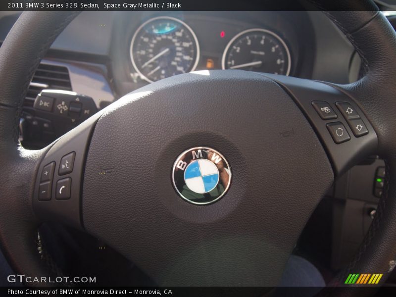 Space Gray Metallic / Black 2011 BMW 3 Series 328i Sedan