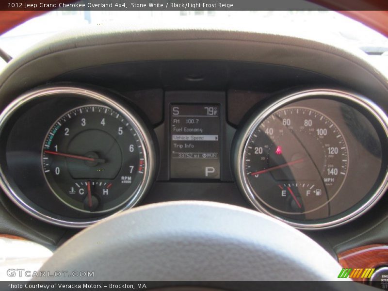 Stone White / Black/Light Frost Beige 2012 Jeep Grand Cherokee Overland 4x4