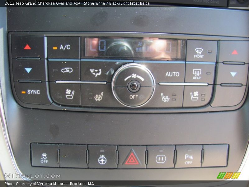 Stone White / Black/Light Frost Beige 2012 Jeep Grand Cherokee Overland 4x4