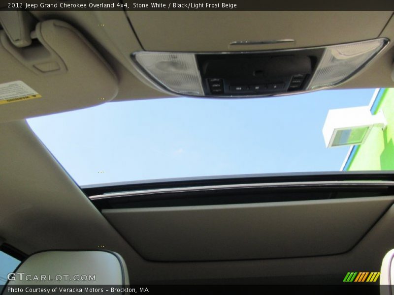 Stone White / Black/Light Frost Beige 2012 Jeep Grand Cherokee Overland 4x4