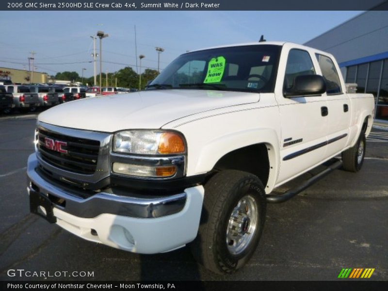 Summit White / Dark Pewter 2006 GMC Sierra 2500HD SLE Crew Cab 4x4